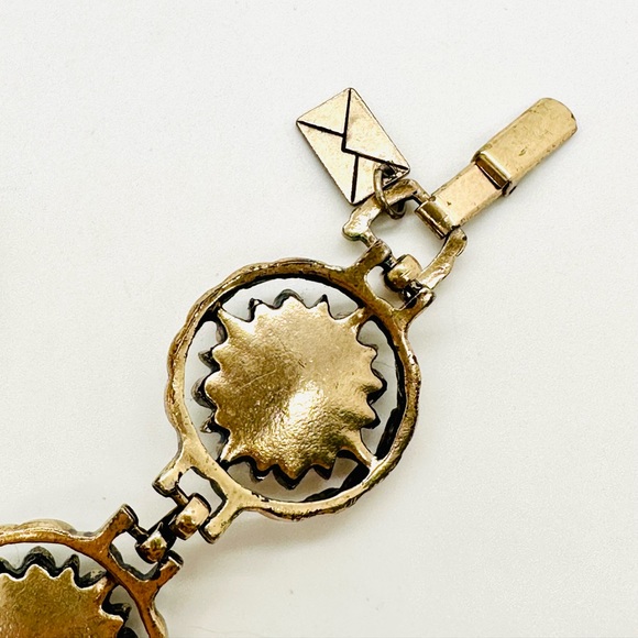 Vintage Rhinestone Flower Bracelet & Earrings - Picture 8 of 10